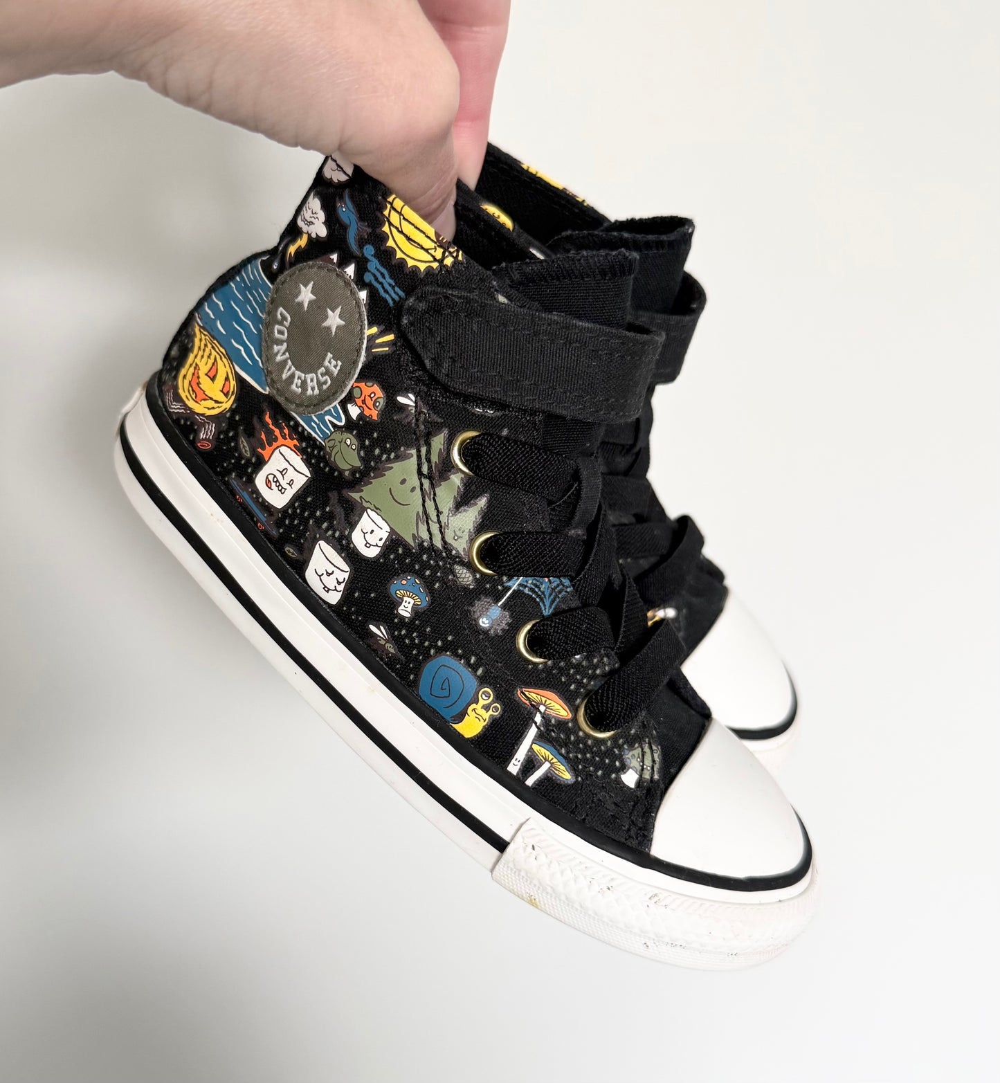 Converse Black Camping High Top Stretch Lace & Velcro Sneakers (9)