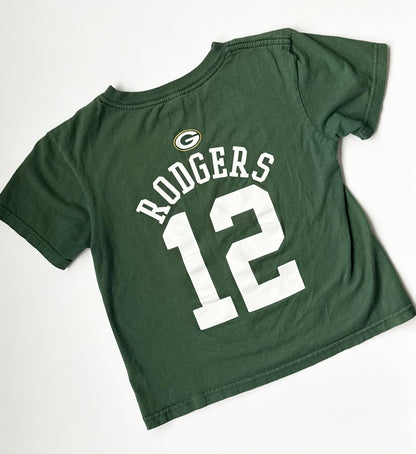 Green Bay Packers “12 Rodgers” Green Football T-Shirt (5/6 Years)