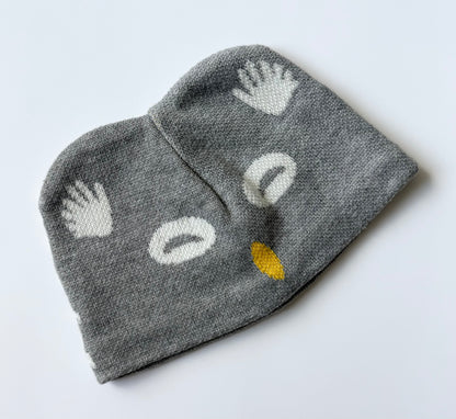Patagonia Baby Animal Friends Beanie Owl in Drifter Grey (6-12 Months)