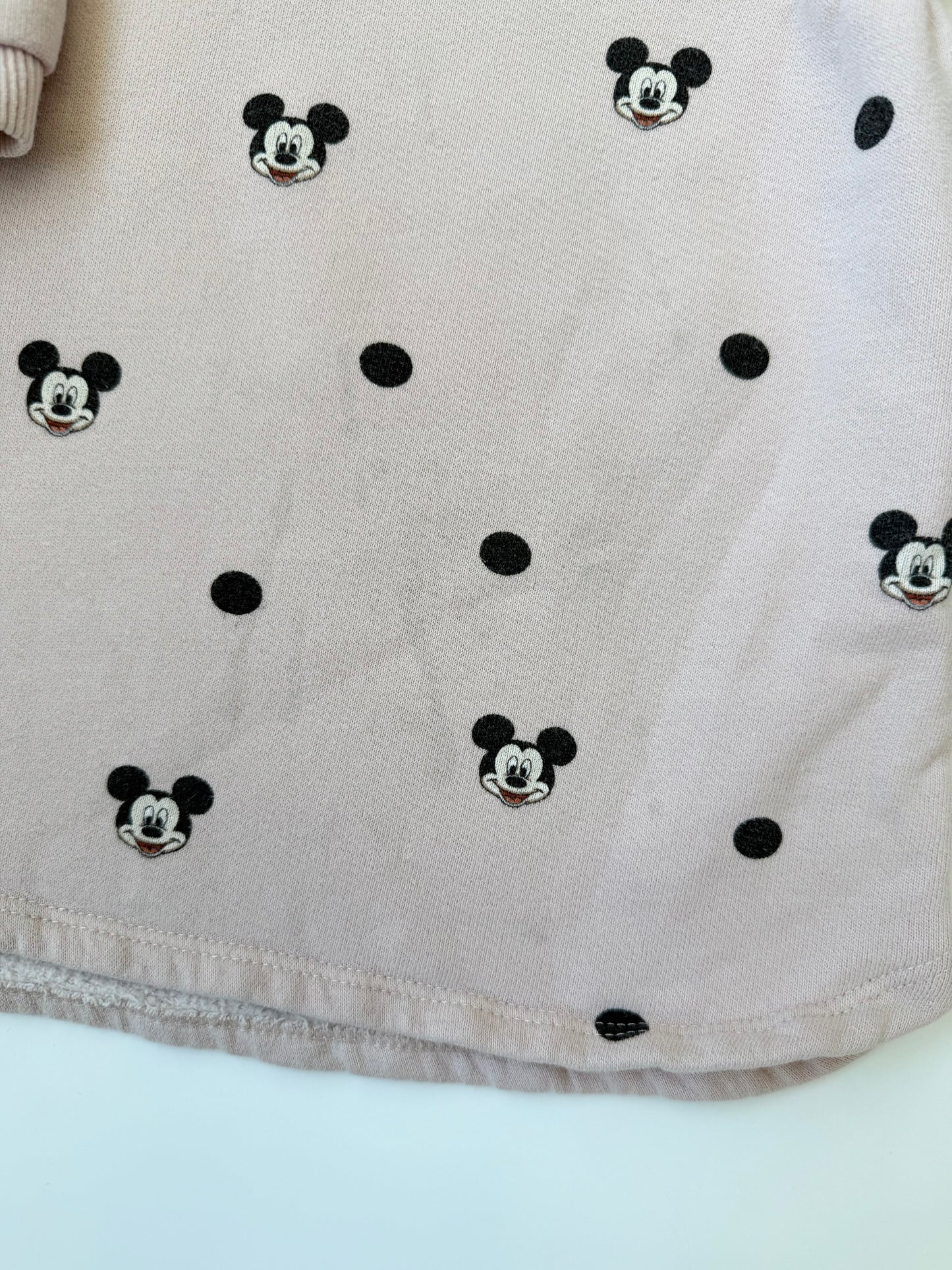 Zara Disney Light Pink Mickey Sweater Dress (2-3 Years)