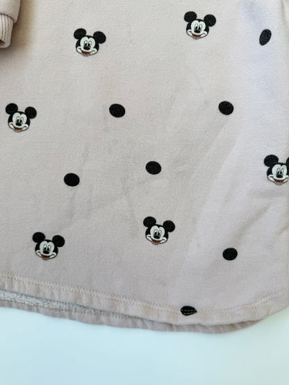 Zara Disney Light Pink Mickey Sweater Dress (2-3 Years)