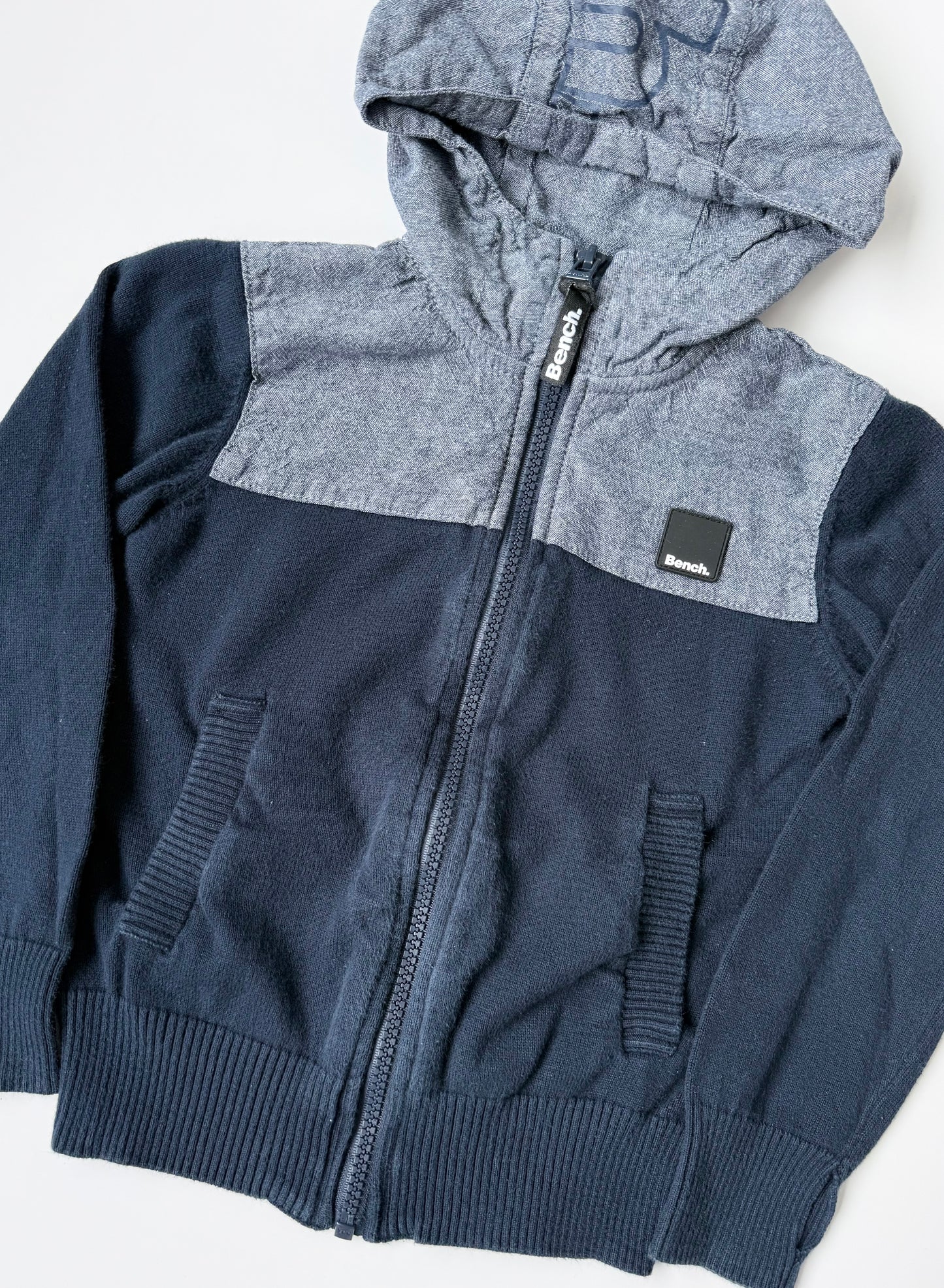 Bench Blue Knit Zip Up Hoodie (3/4 Years)