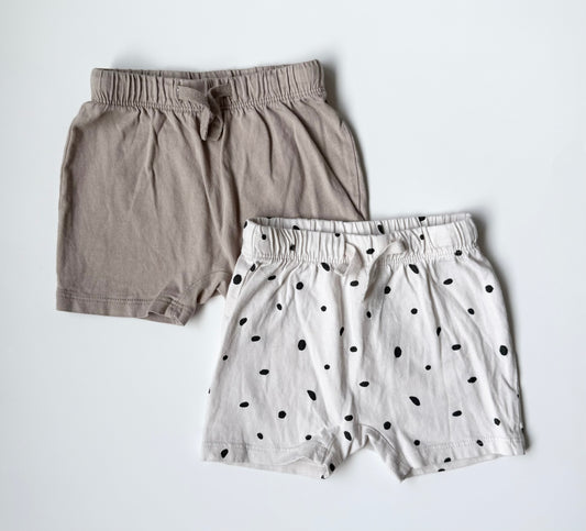 H&M Tan & Speckled Shorts Bundle (4-6 Months)