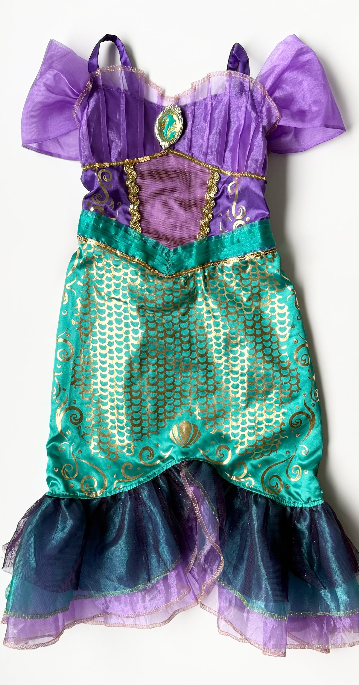 Disney The Little Mermaid Ariel Purple & Turquoise Shiny Costume Dress (2/3T)