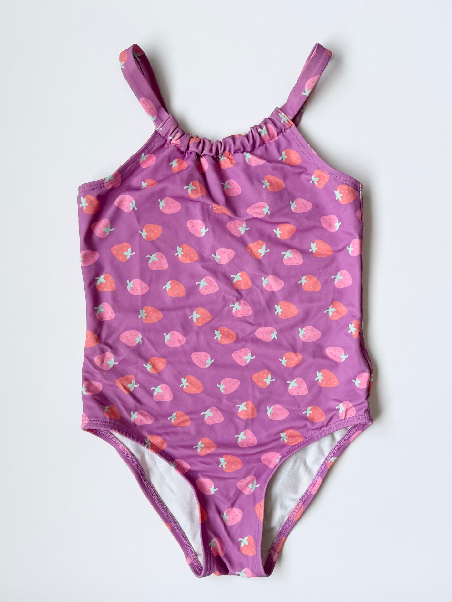 Joe Fresh Purple Strawberries One Piece Swimsuit (5 Years)