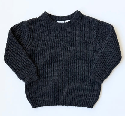 Zara Black Ribbed Knitted Sweater (2-3 Years)