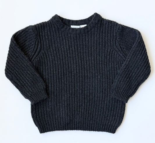 Zara Black Ribbed Knitted Sweater (2-3 Years)