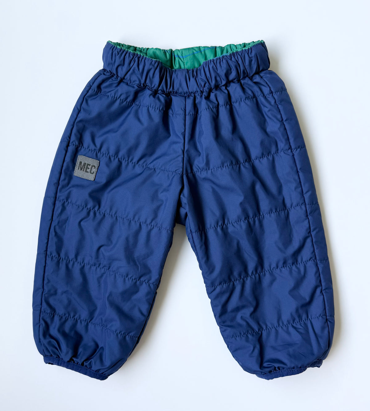 MEC Cocoon Green & Blue Striped Reversible Puffer Pants (6 Months)