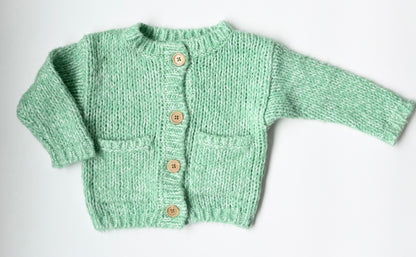 Next Green Chunky Knit Cardigan (12-18 Months)
