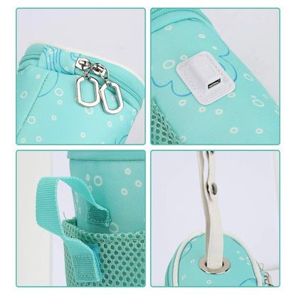USB Baby Bottle Warmer - Blue Doodle