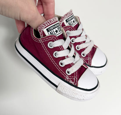 Converse Maroon Lace Up Sneakers (4)