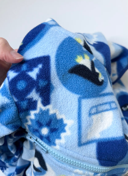 Columbia Blue Arctic Animals Fleece Bunting Suit (18 Months)