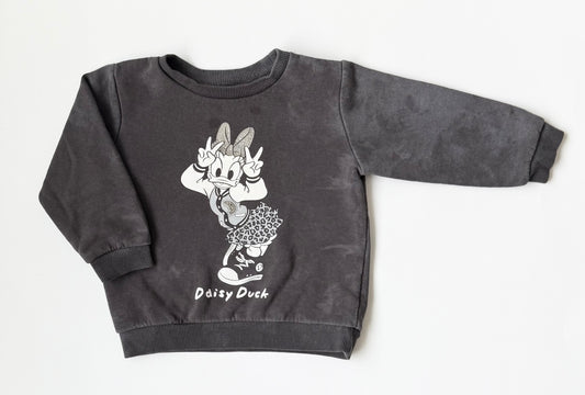 Disney Grey Marbled Acid Washed Daisy Duck Rebel Sweater (18 Months)