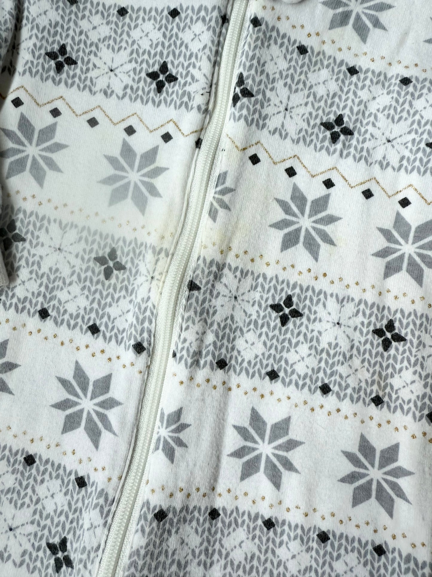 Petit Lem Silver Snowflakes Sleeper (12 Months)