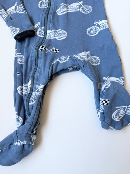 ZippyJamz Blue Motorcycle Sleeper (0-3 Months)