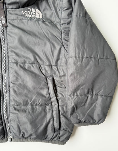 The North Face Perrito Grey & Green Plaid Reversible Jacket (2T)