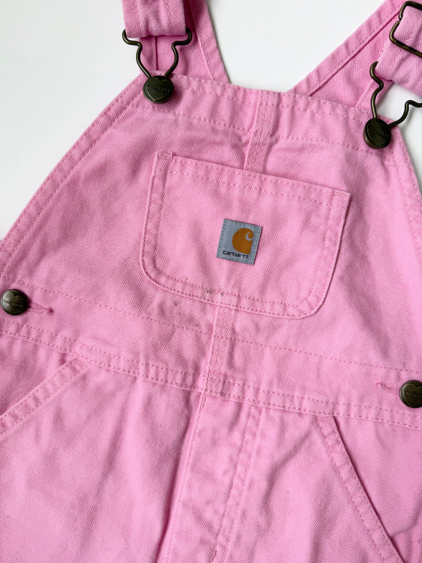 Carhartt Pink Canvas Bib Overalls (2T)