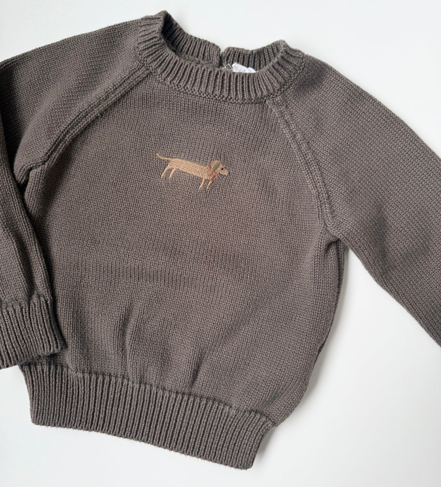 Jamie Kay Brown Dachshund Knit Sweater (6-12 Months)