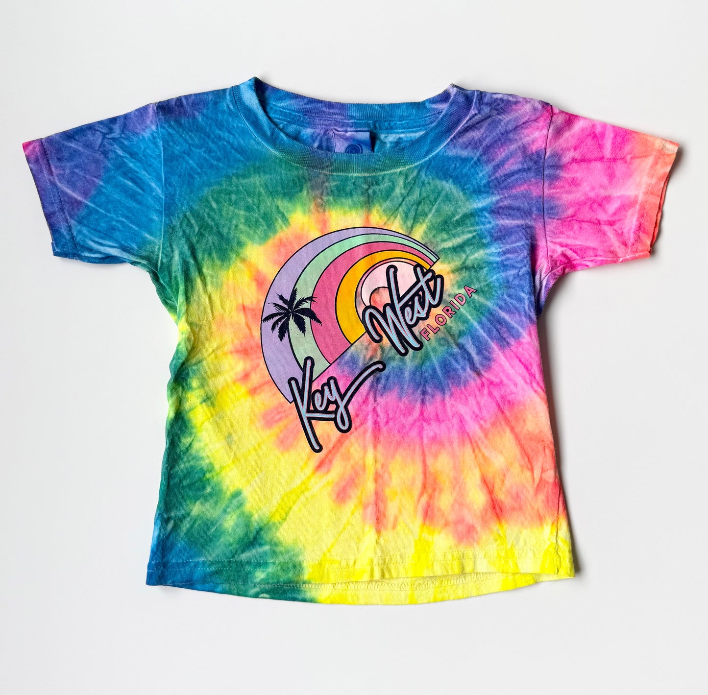 Colortone Rainbow Tie Dye Key West Florida T-Shirt (3T)