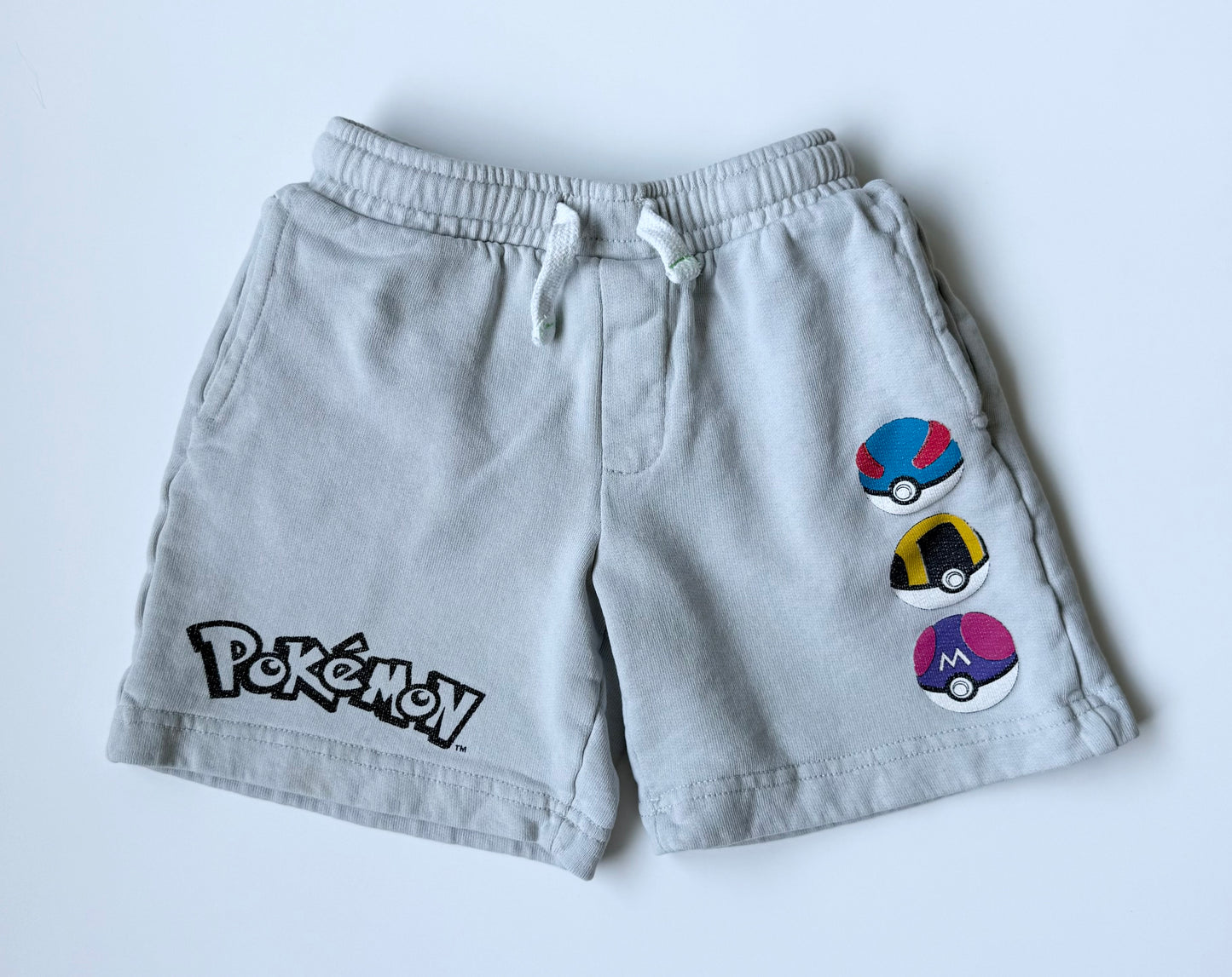 Zara x Pokémon Grey Pokeball Shorts (6 Years)