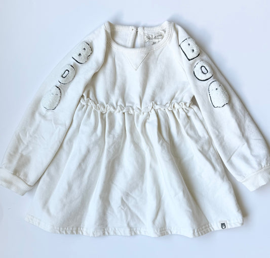 Rabbit + Bear White “Boo” Ghosts Sweater Dress (3T)