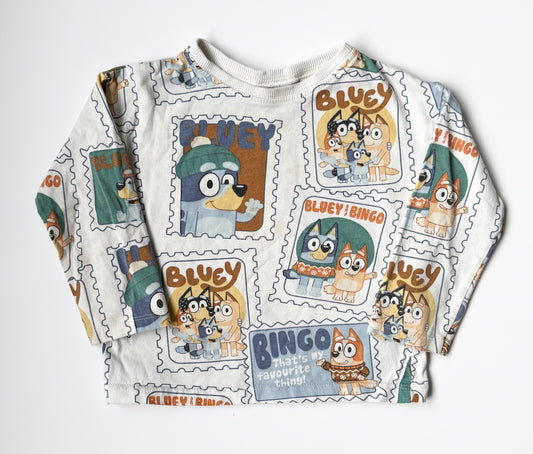 Zara x Bluey White Holiday Long Sleeve (12-18 Months)