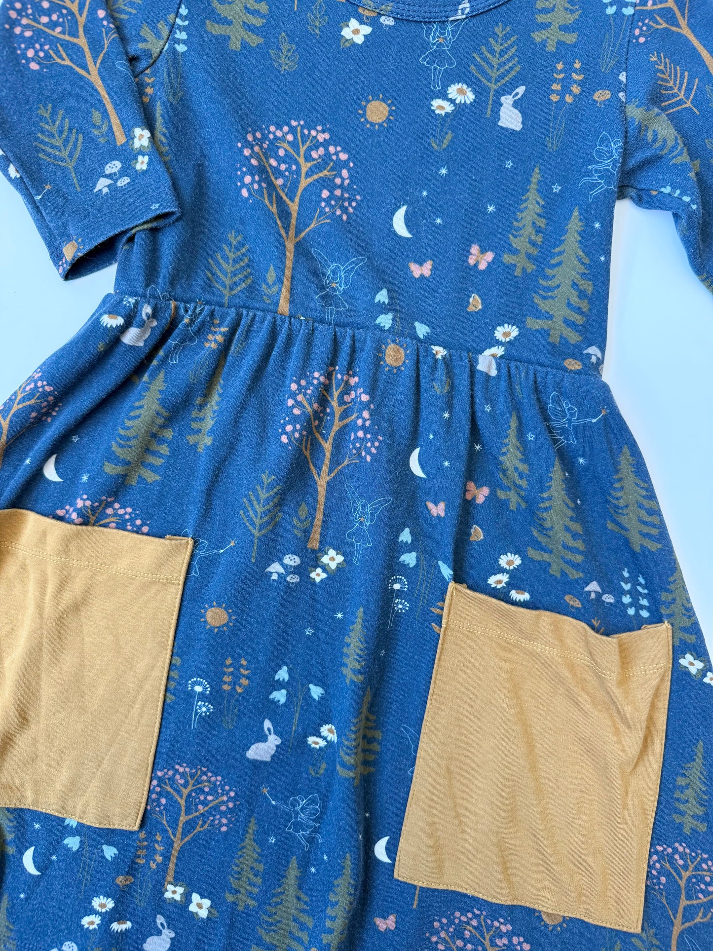 Little & Lively Enchanted Forest Fern Clementine Dress (3/4T)