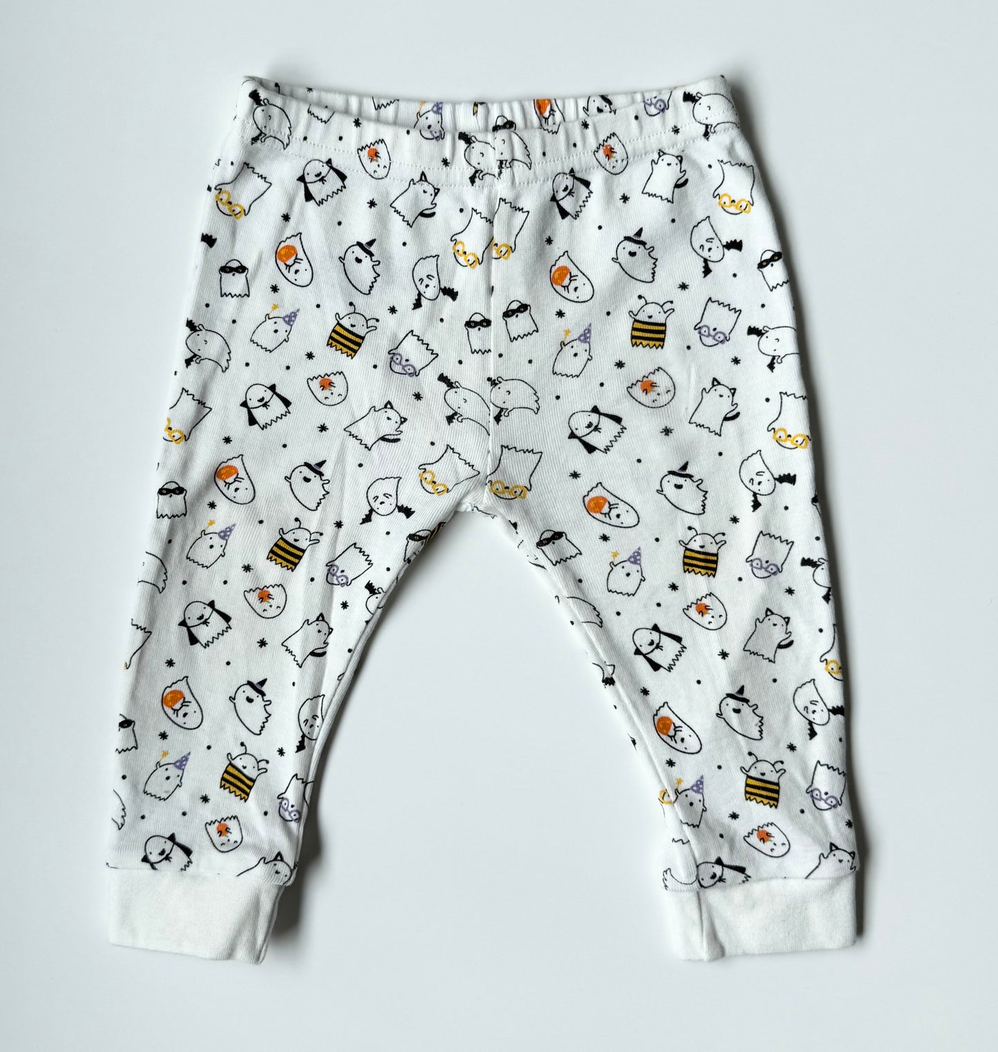Rae Dunn White Ghosts Pants (6-9 Months)