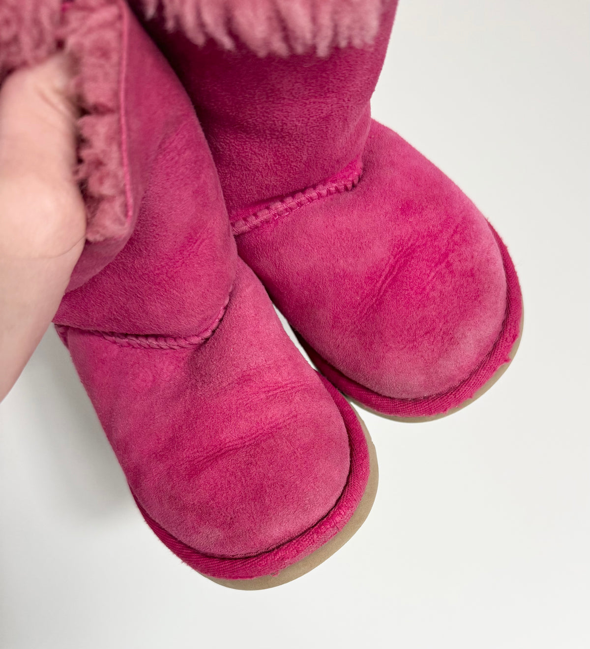 UGG Hot Pink Bailey Bow Boots (7)