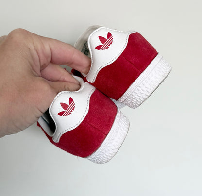 Adidas Gazelle Red & White Stretch Lace Sneakers (9)