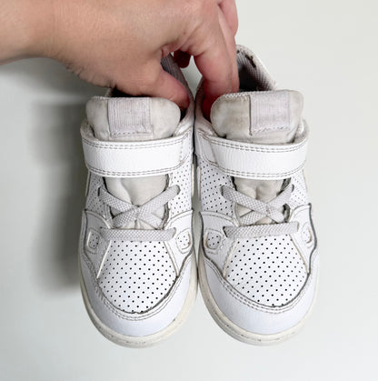 Nike Force Court Borough Low Recraft White Stretch Lace & Velcro Sneakers (9)