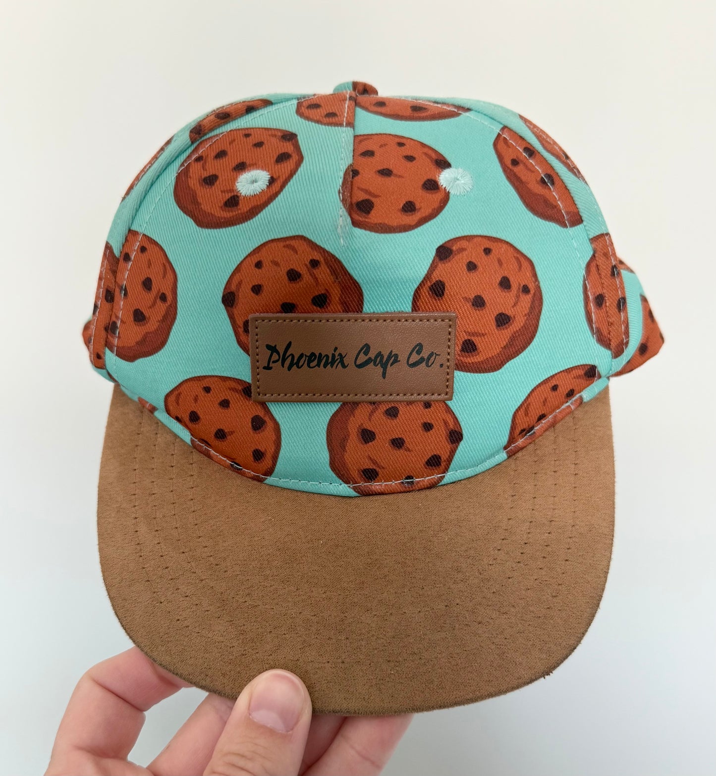 Phoenix Cap Co. Mint & Brown Chocolate Chip Cookies SnapBack Hat (Small - Infant)