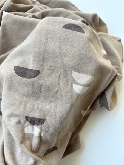 Jax & Lennon Brown Crescent Moons Swaddle Blanket