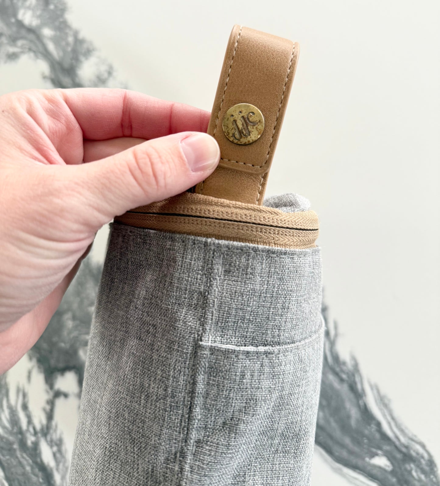 JJ Cole Bottle Cooler Bag in Heather Grey