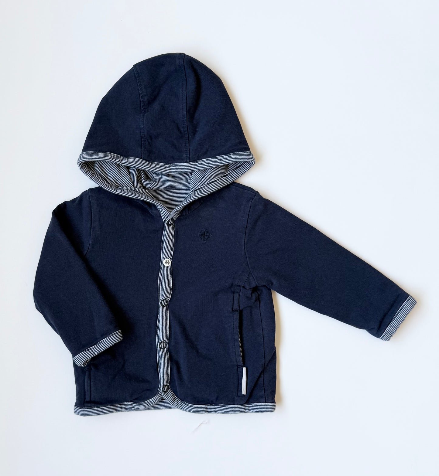 Noppies Blue & White Stripped Reversible Sweater (3-6 Months)