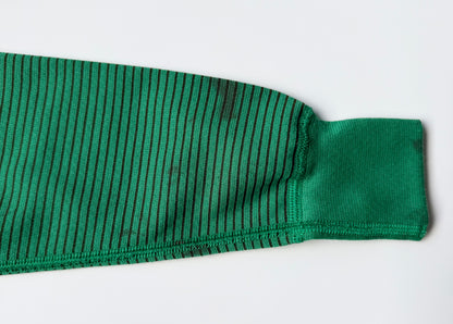 Patagonia Capilene Midweight Green & Brown Striped Long Sleeve Bodysuit & Pants Base Layer Set (2T)