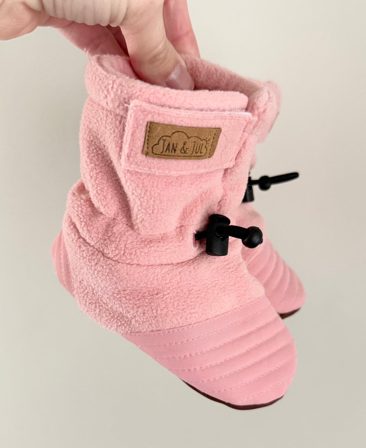 Jan & Jul Stay-Put Pink Cozy Booties (3/4)