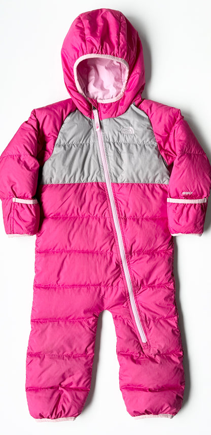 The North Face Pink & Grey Lil’ Snuggler One Peice Snowsuit (18-24 Months)