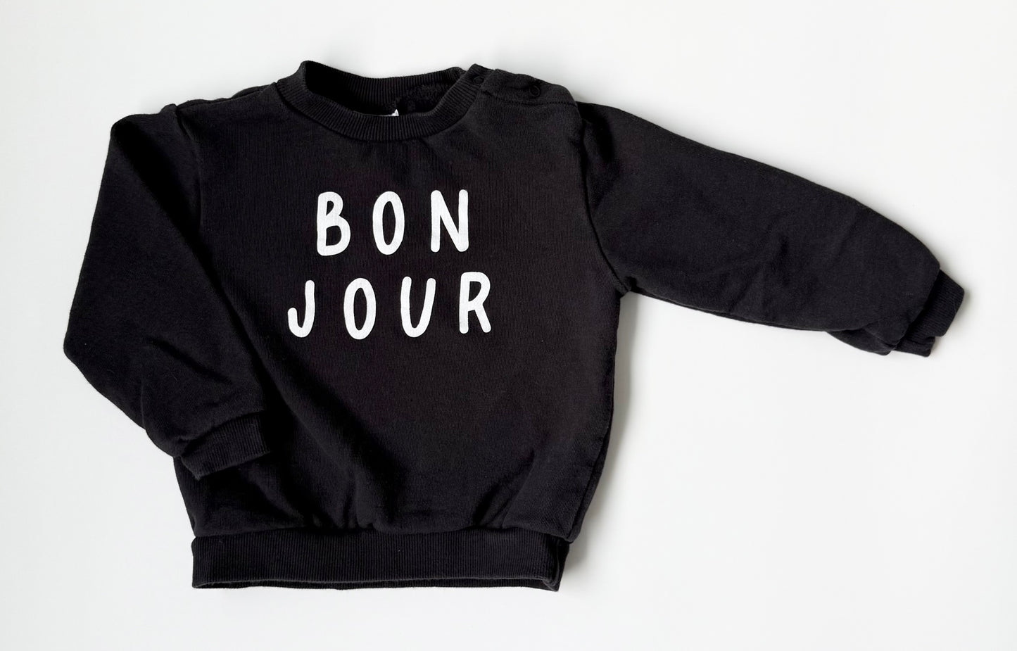Indigo Baby Black “Bon Jour” Sweater (18-24 Months)