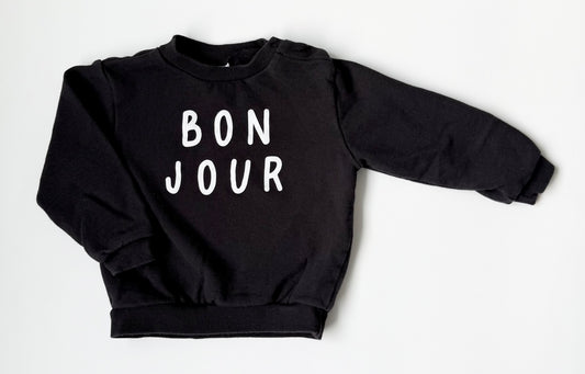 Indigo Baby Black “Bon Jour” Sweater (18-24 Months)