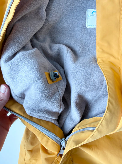 Jan & Jul Cozy-Dry Yellow Fleece Lined Waterproof Rain/Play Suit (2T)