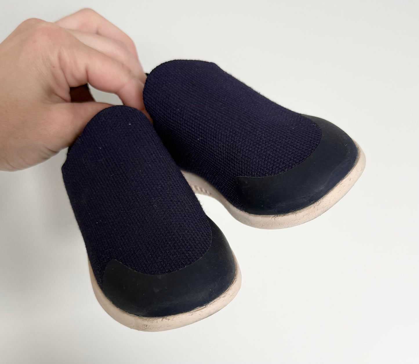Heyfolks Navy Knit Stretch Slip On Sneaker (8)