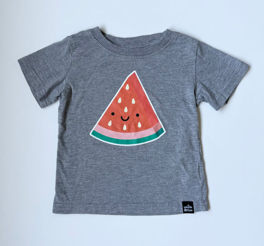 Whistle & Flute Grey Watermelon T-Shirt (1-2 Years)