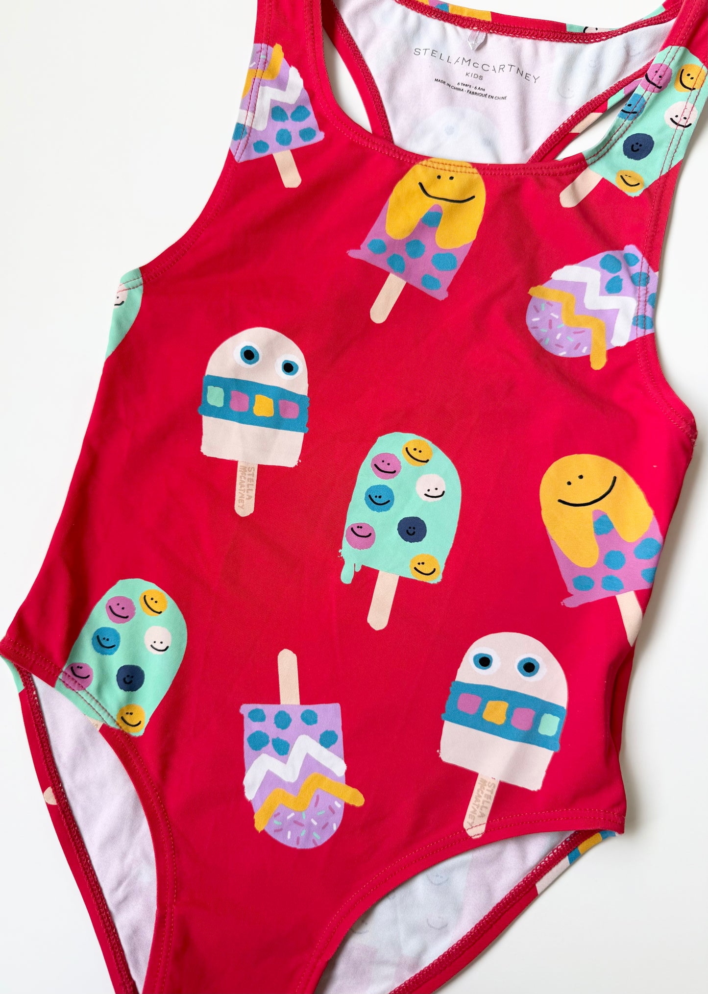 Stella McCartney Bright Red Popsicles One Piece Swimsuit (6 Years)