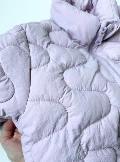 Zara Light Purple Squiggle Quilted Puffer Jacket (8 Years)