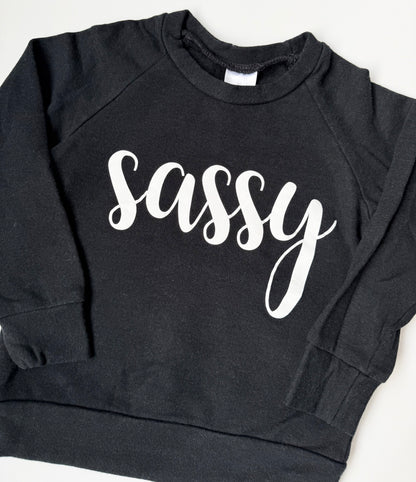 Posh & Cozy Black “Sassy” Pullover (2T)
