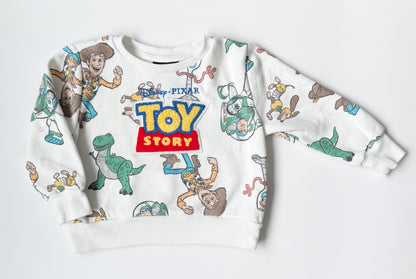 Disney Pixar Toy Story White Characters & Fuzzy Letters Sweater (18 Months)