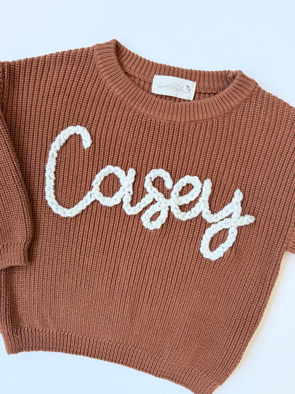 Swaddled Silly Brown “Casey” Knit Sweater (3-4 Years)