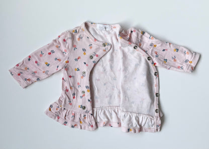 Angel Dear Pink Turnips Kimono Long Sleeve (0-3 Months)
