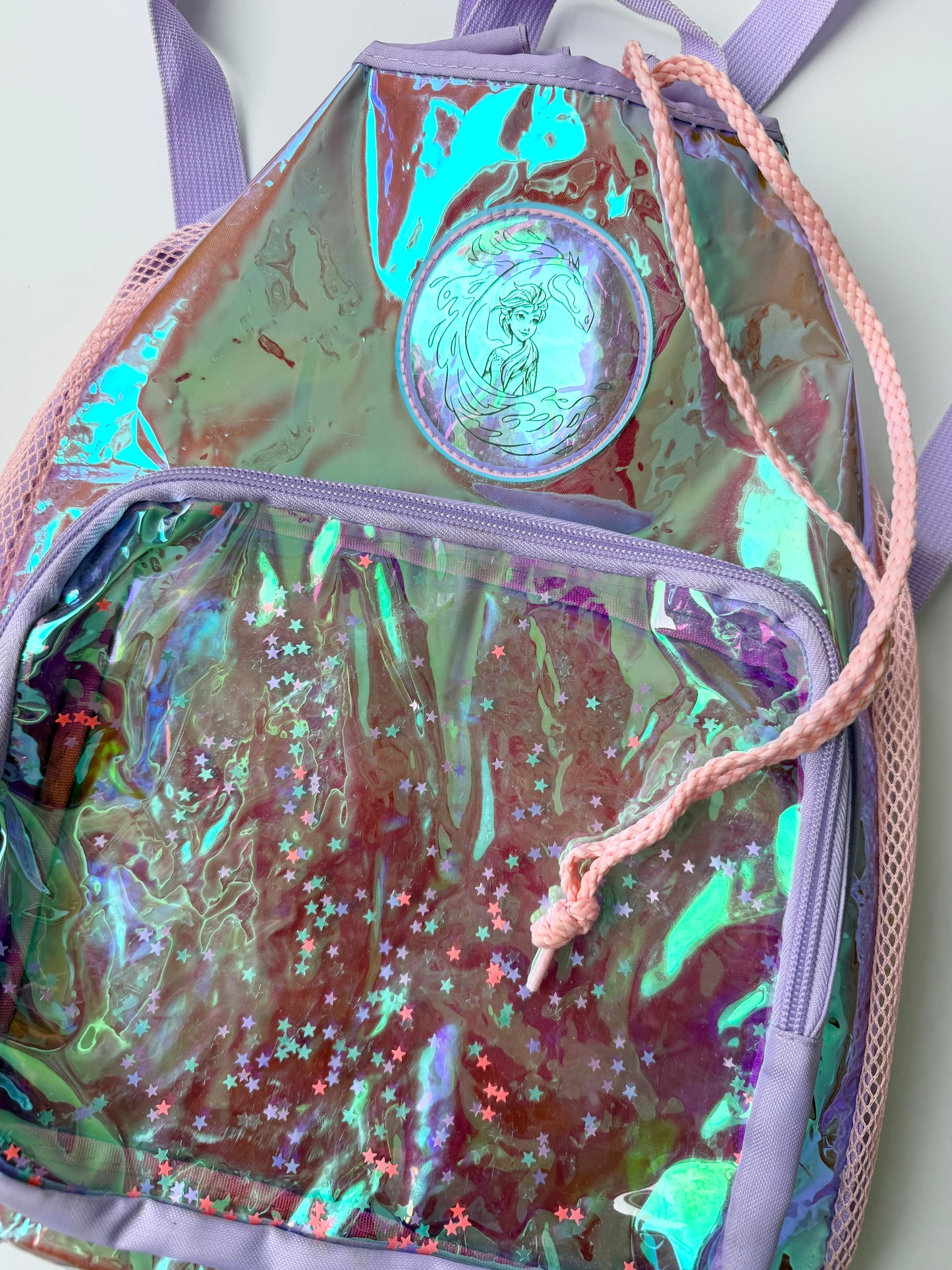 Disney Frozen Purple & Pink Holographic Swim Backpack